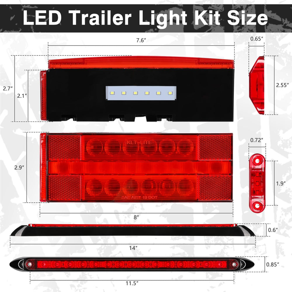 LINKITOM installed lights on boat trailer demonstrating marine-ready performance