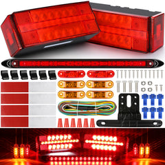 LINKITOM rectangular tail light front view showing bright LEDs and durability