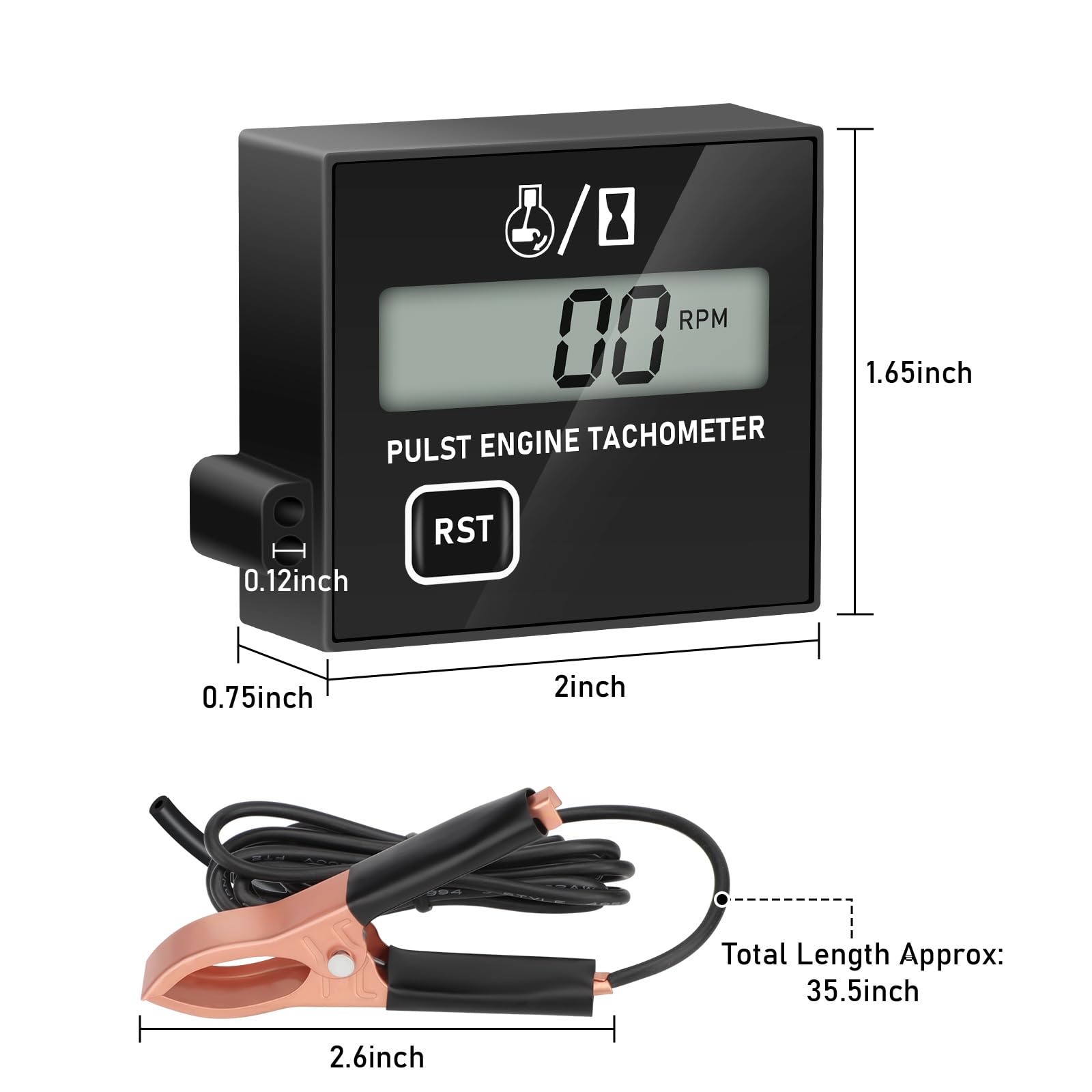Linkstyle close-up of digital display showing accurate RPM measurement
