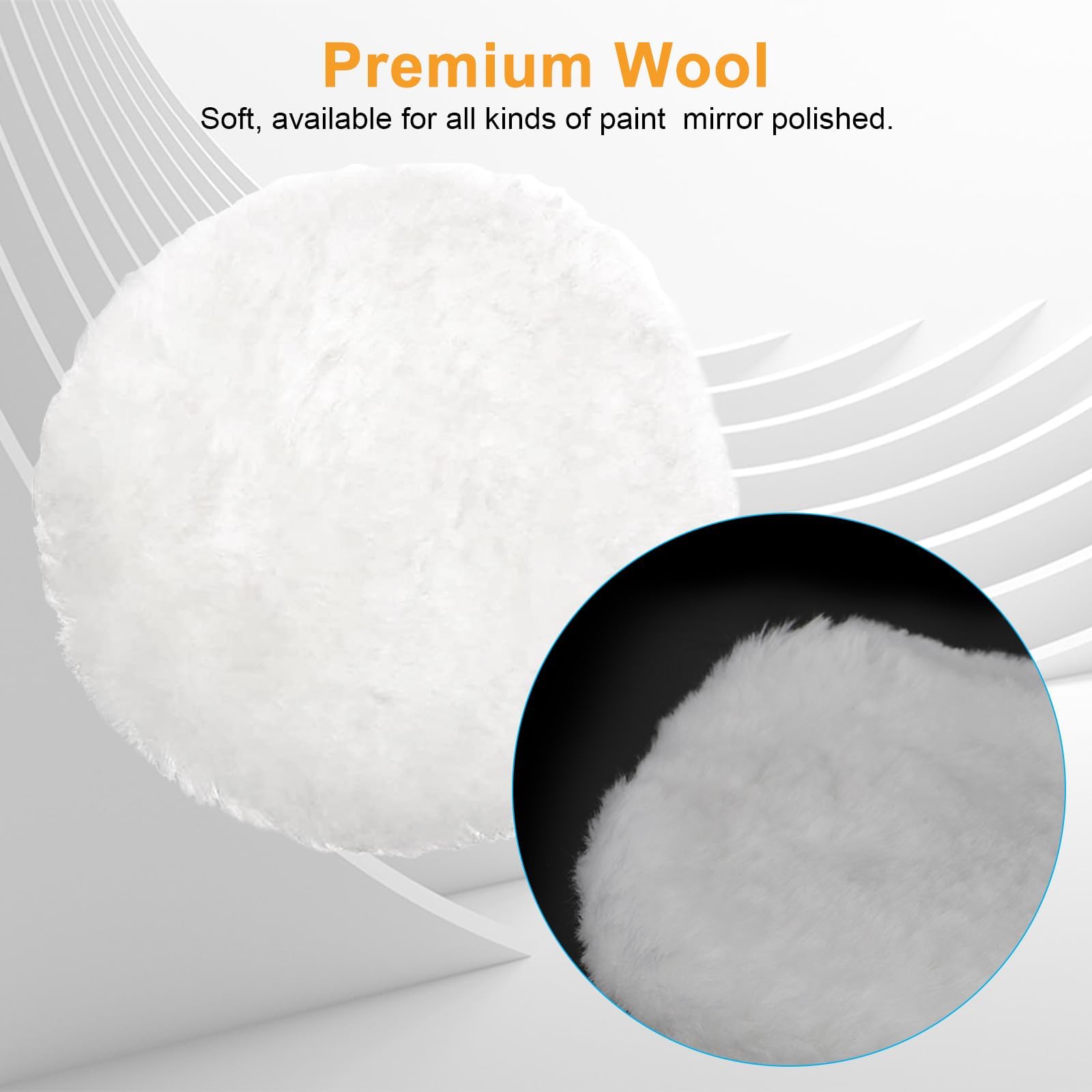 Linkstyle wool bonnet polishing a metal surface to enhance shine and remove oxidation