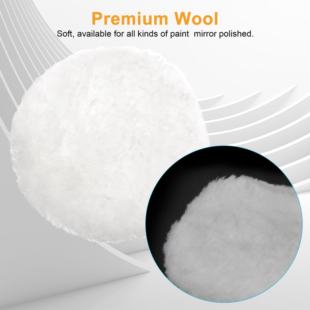 Linkstyle wool bonnet polishing a metal surface to enhance shine and remove oxidation