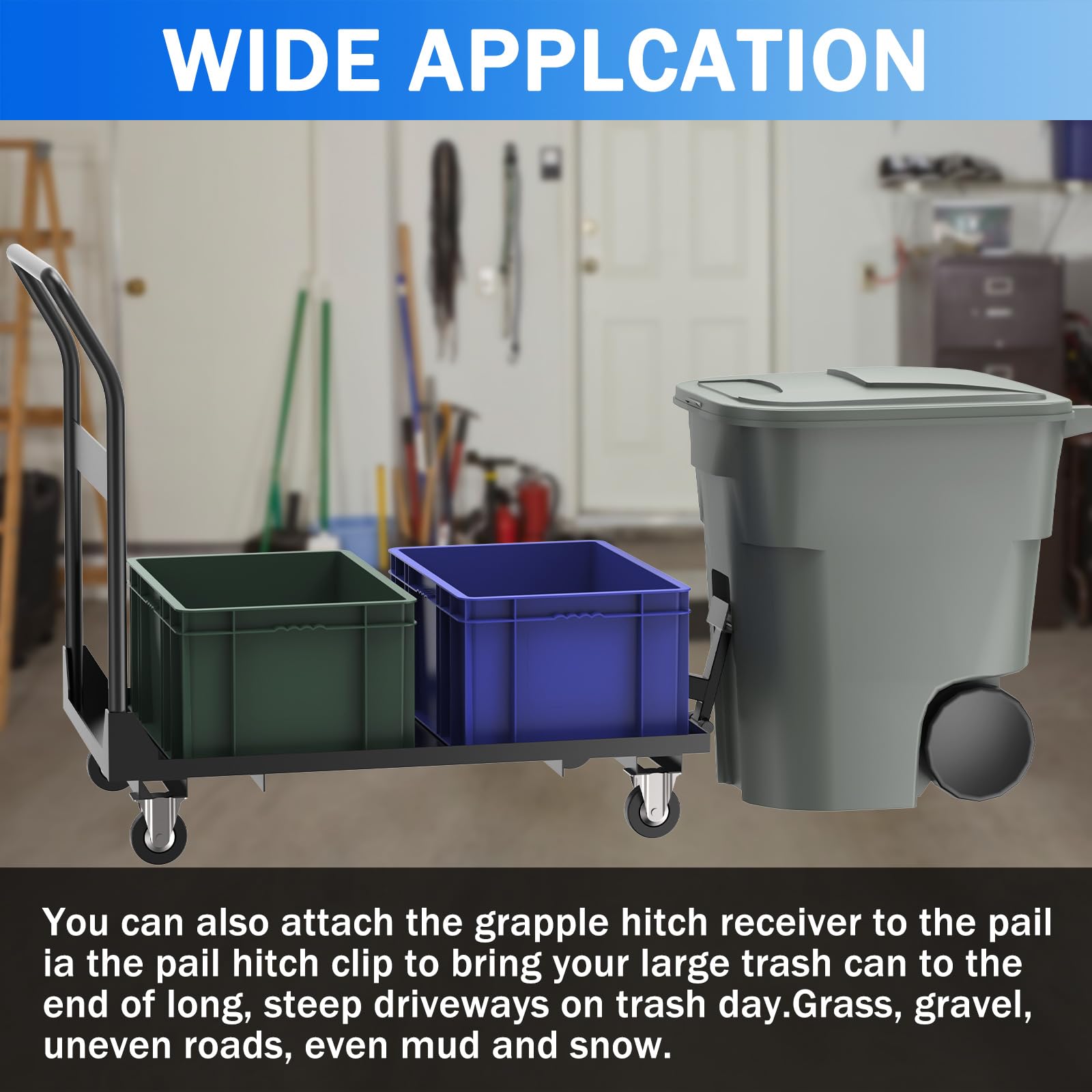 Linone next to standard garbage can illustrating scale and fit