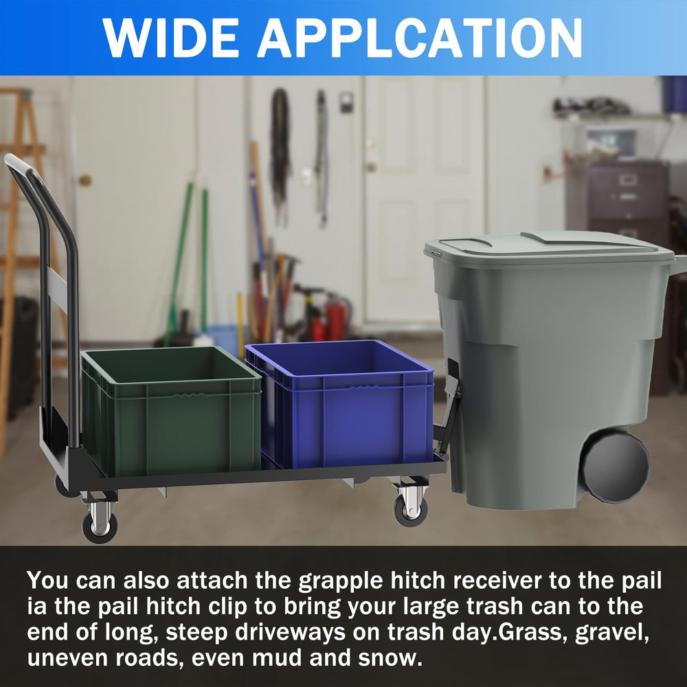 Linone next to standard garbage can illustrating scale and fit