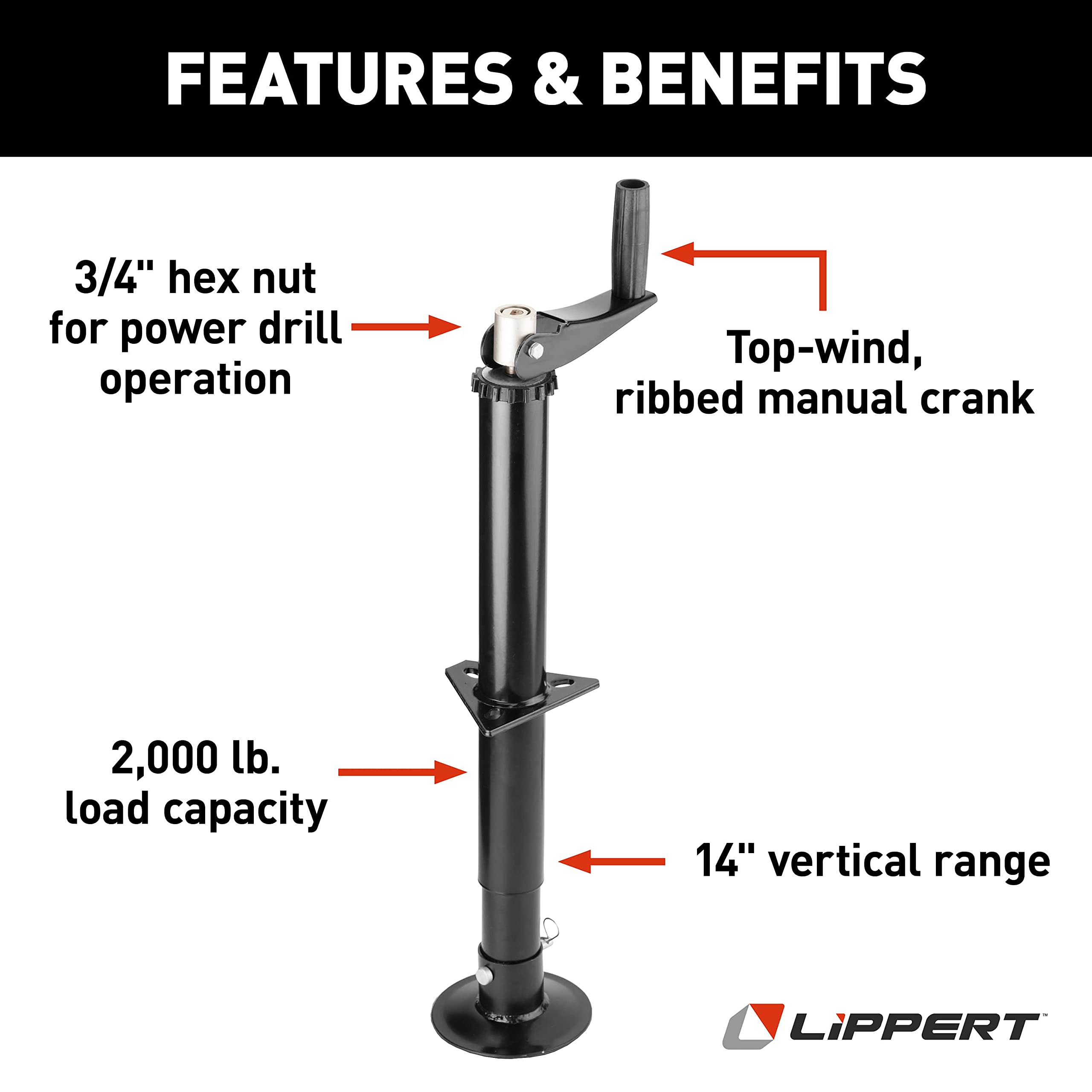 Lippert Components footpad removed demonstrating stable footprint and ground support