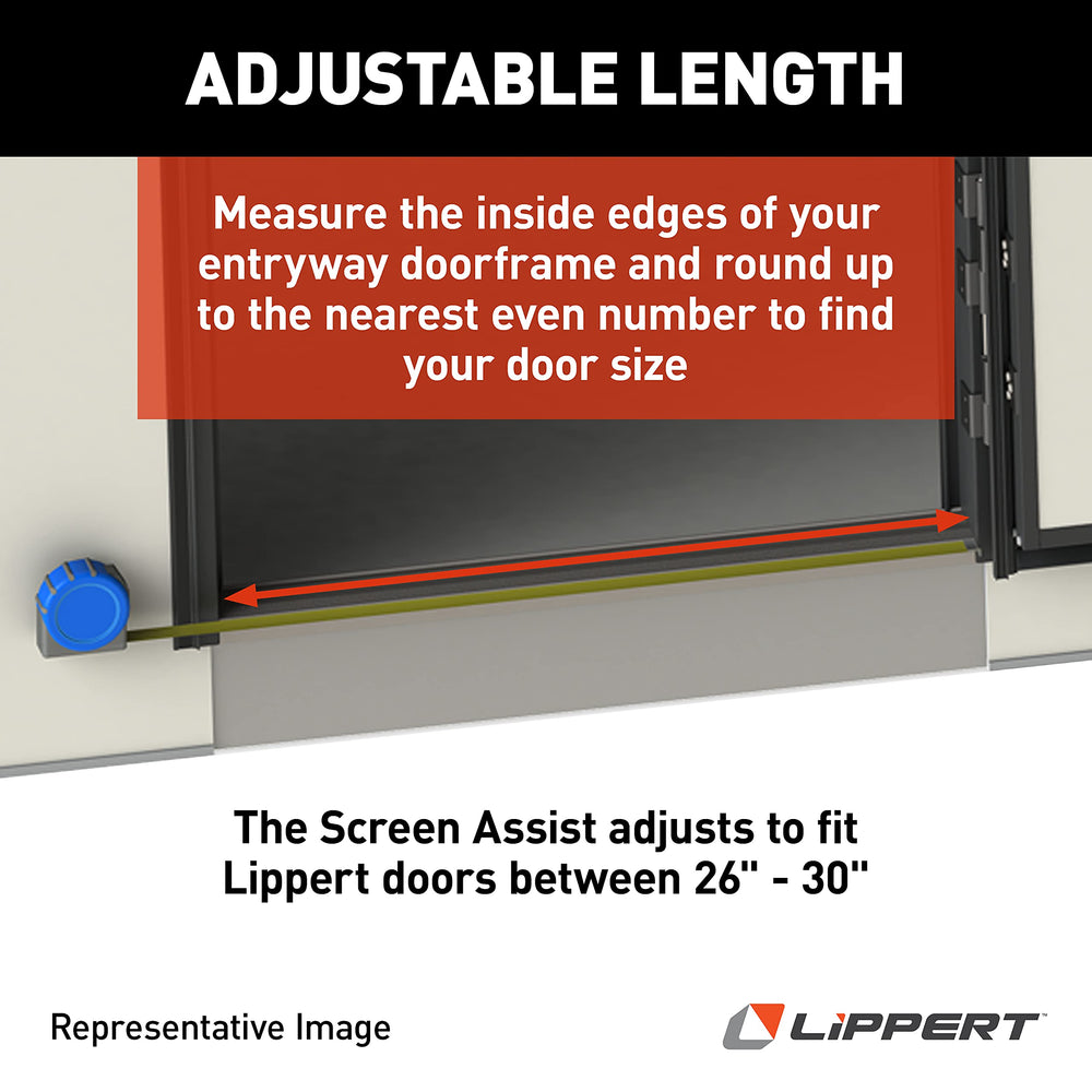 Lippert Components Screen Assist side profile demonstrating sturdy construction and stability