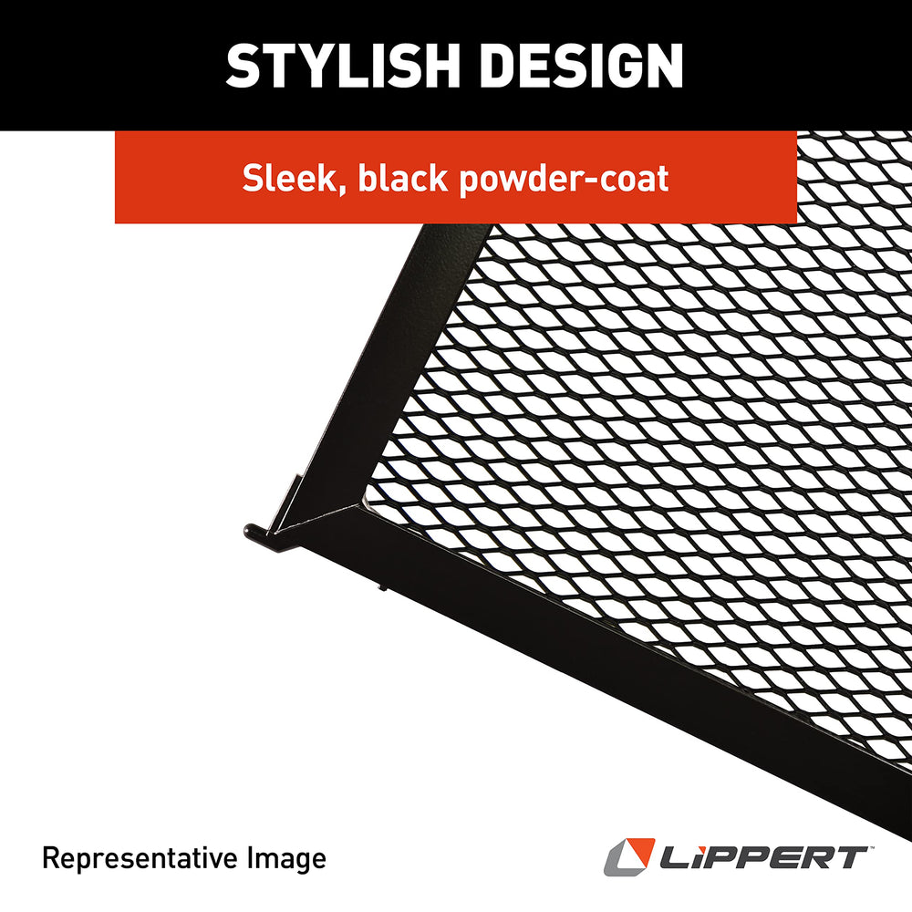 Lippert Screen Defender in-use with dog inside RV showing pet safety and screen protection benefits