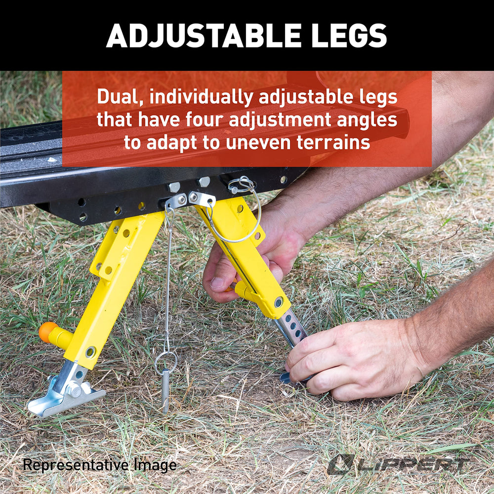 Lippert Solid Stance next to ruler showing sizing and fit for confident installation