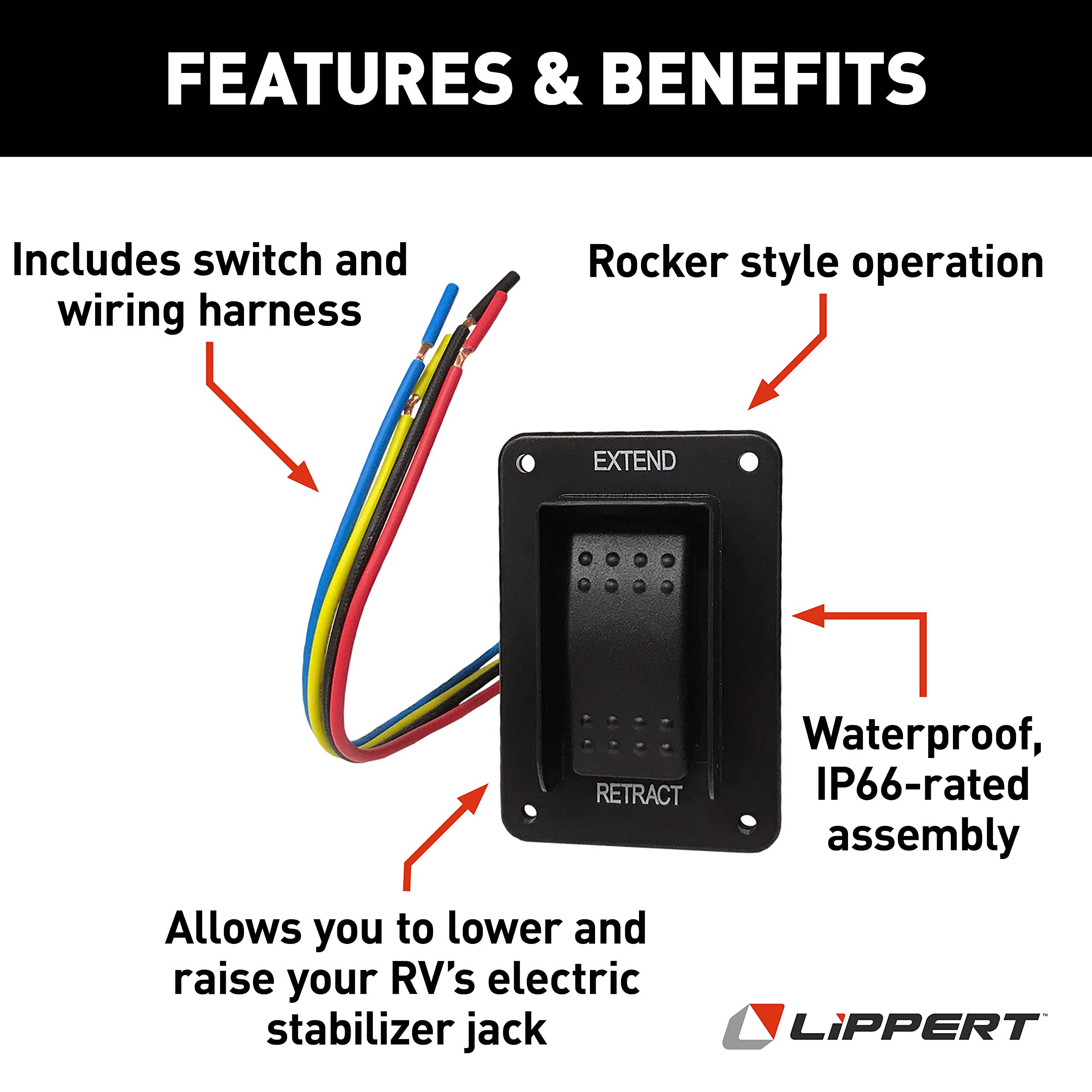 Lippert detailed wiring harness image showing connectors for fast, correct installation