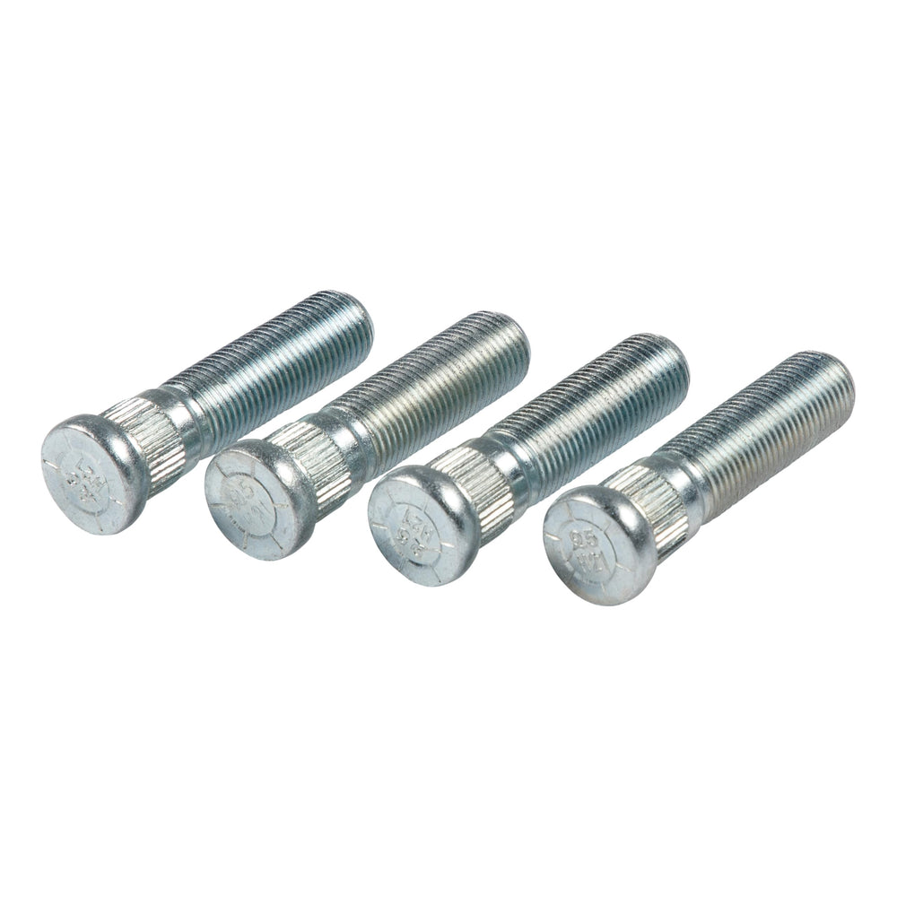 Lippert Components wheel studs front pack showing studs and corrosion-resistant finish