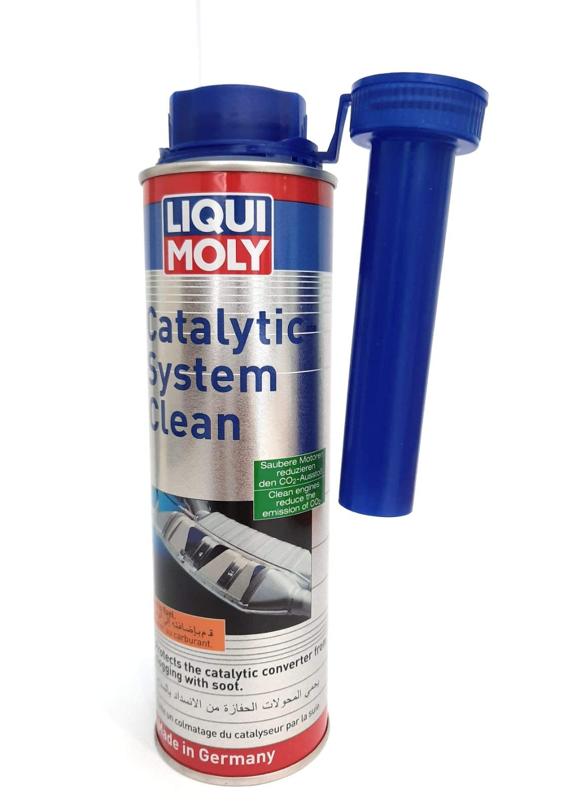 Liqui Moly near exhaust showing improved converter flow benefit
