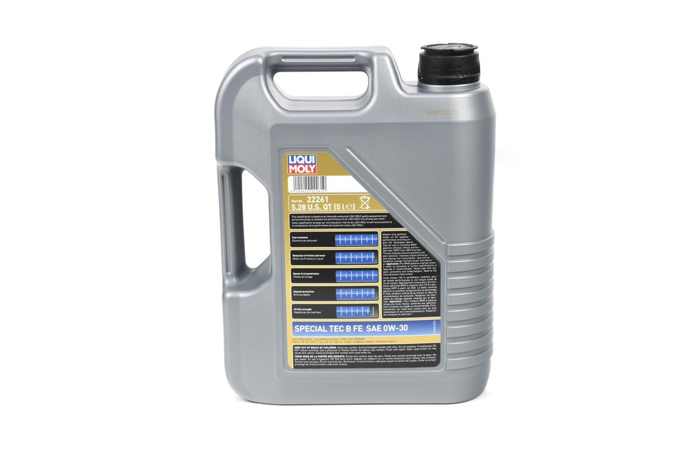 LIQUI MOLY oil being poured to show smooth 0W-30 consistency and improved engine lubrication