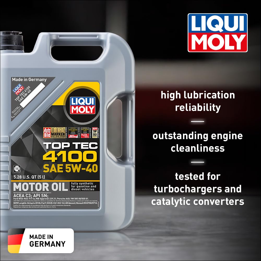 Liqui Moly Top Tec 4100 pour spout pouring smoothly for easy refills