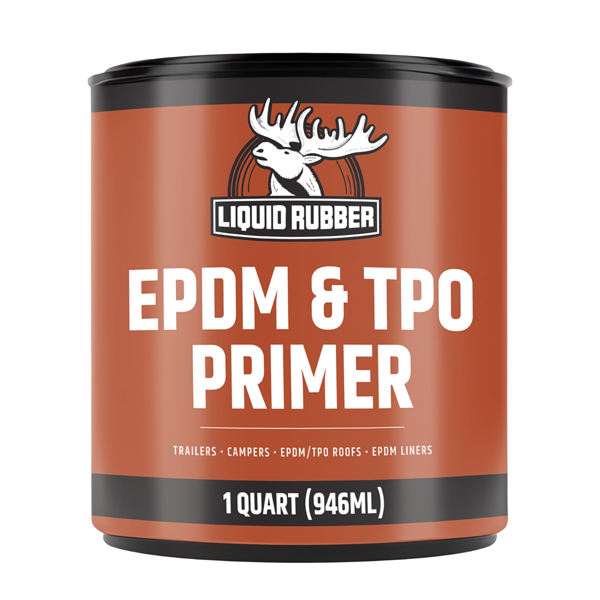 Liquid Rubber primer quart front view showing product ready for use and reliable adhesion