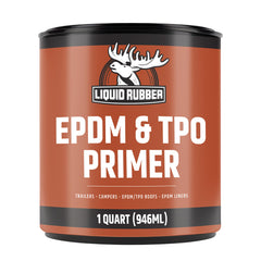 Liquid Rubber primer quart front view showing product ready for use and reliable adhesion