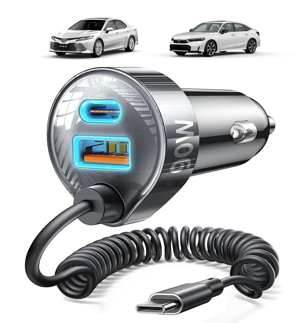 LISEN front view car charger in vehicle socket, neat charging benefit