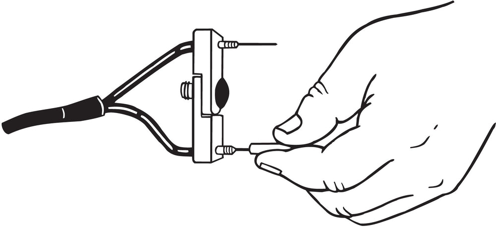 Lisle 27800 attached to injector harness on engine for rapid electrical diagnosis
