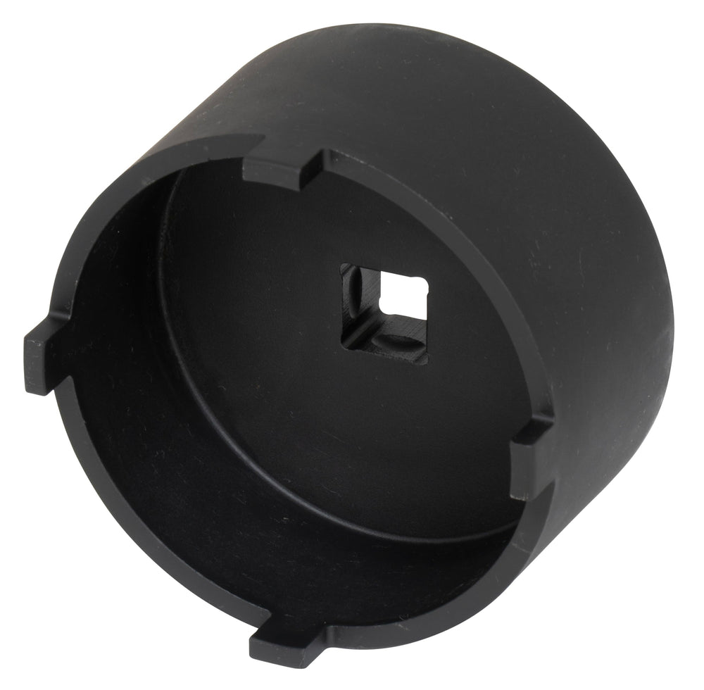 Lisle 31620 front view of 2-3/8 inch socket showing pin pattern and durable finish