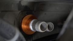 Lisle 39190 being used on a GM heater hose in engine bay, provides access in tight spaces