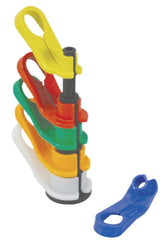 Lisle front view of 39400 tool set showing six plastic sizes, protects fittings