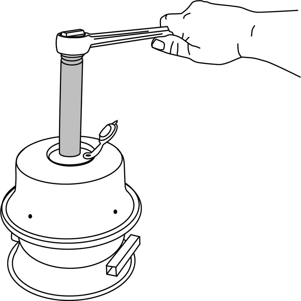 Lisle 49000 used on truck air brake booster removal demonstrating reach and ease