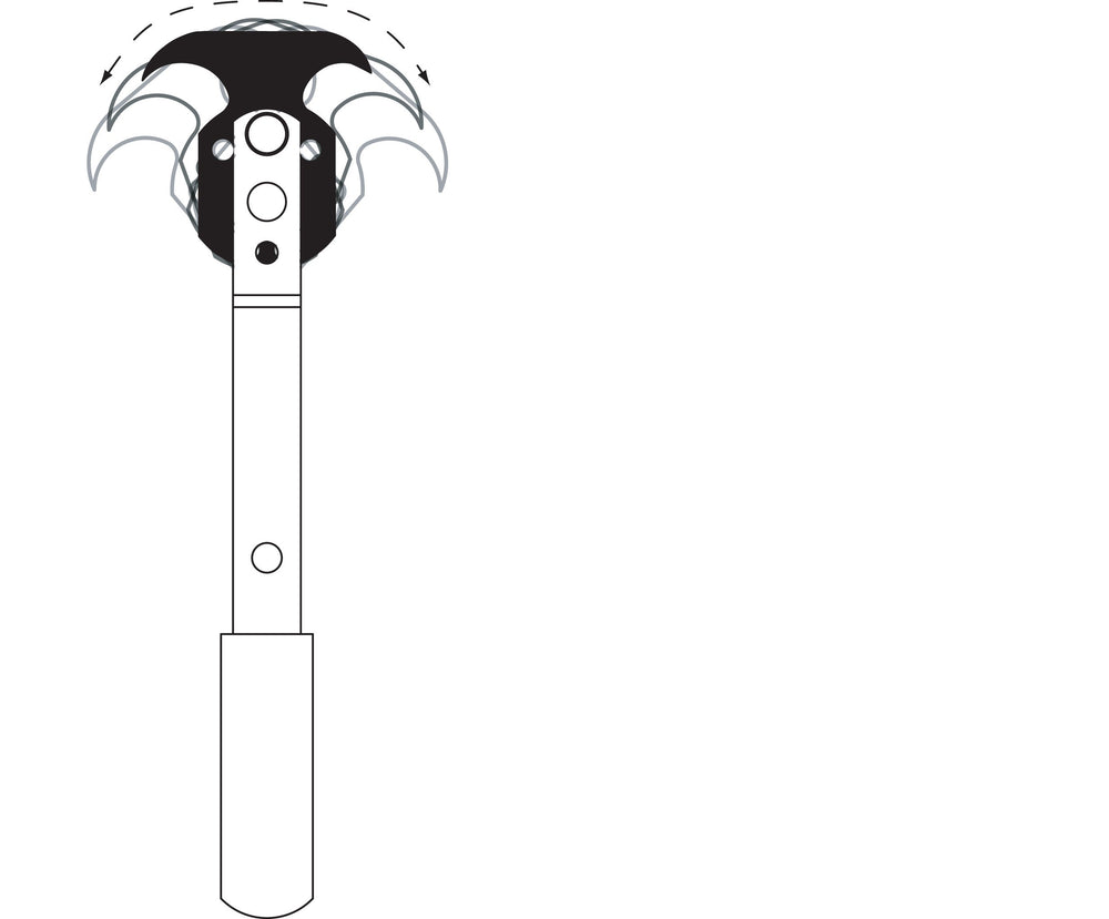 Lisle 56650 close-up of hooks and pivot pin demonstrating durability and versatility