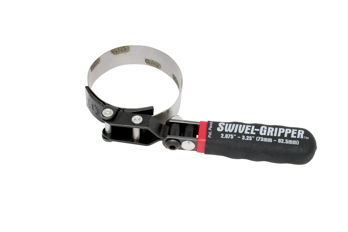 Lisle 57020 front view showing band and tab for secure filter grip