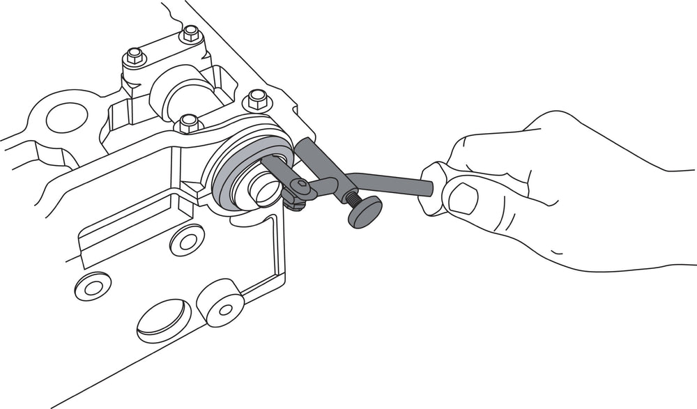 Lisle 58430 close-up of adjustable hook demonstrating secure seal engagement