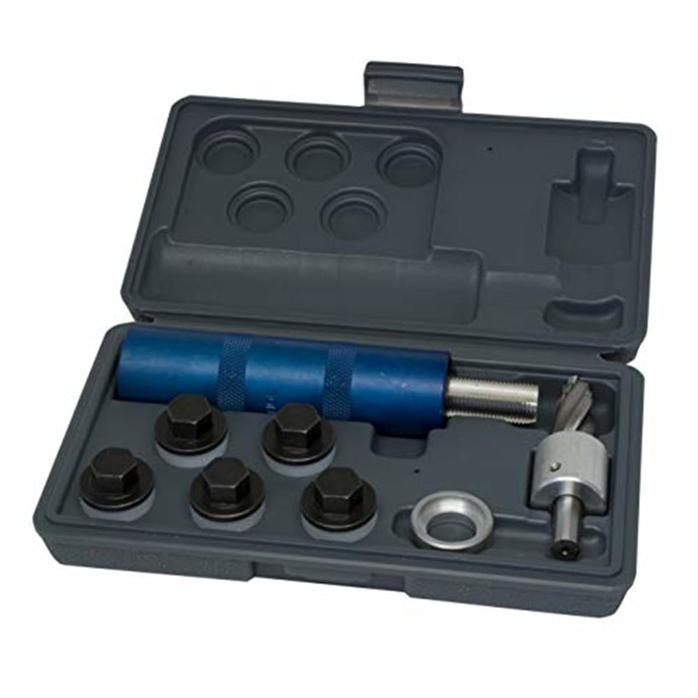 Lisle magnetic drain plug installed in oil pan demonstrating fit and leak prevention benefit