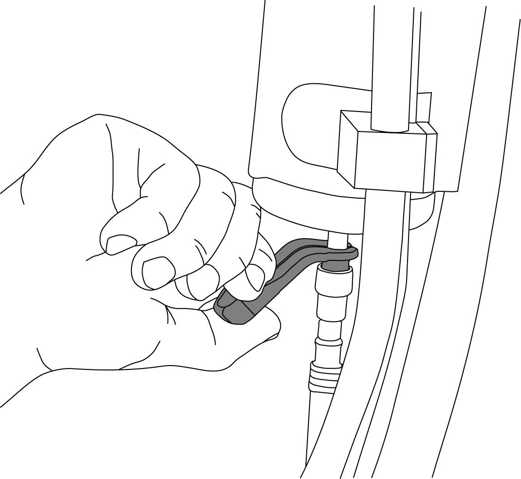Lisle tool disconnecting vehicle fuel line, prevents sensor and fitting damage
