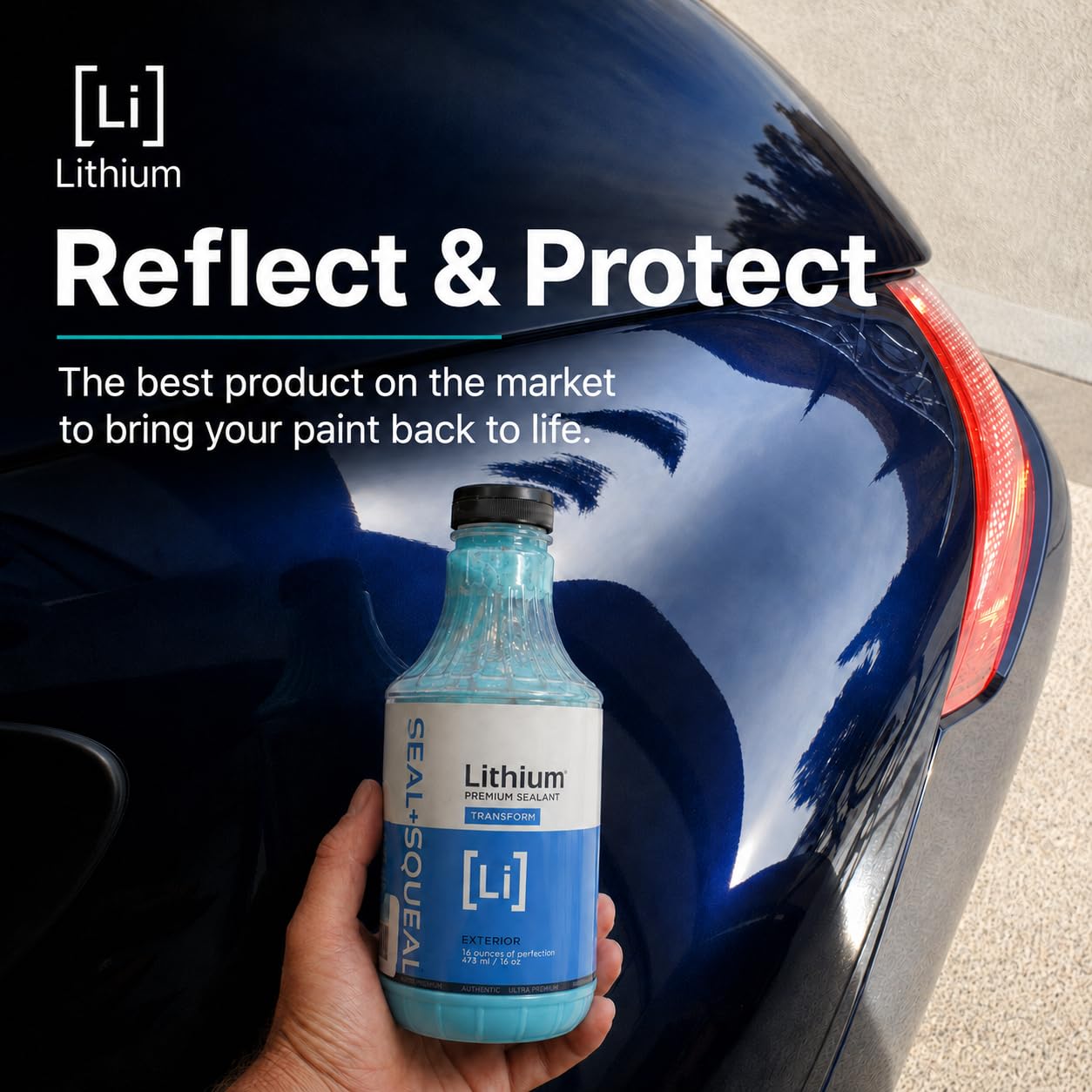 Lithium Auto Elixirs foam applicator applying product for uniform finish