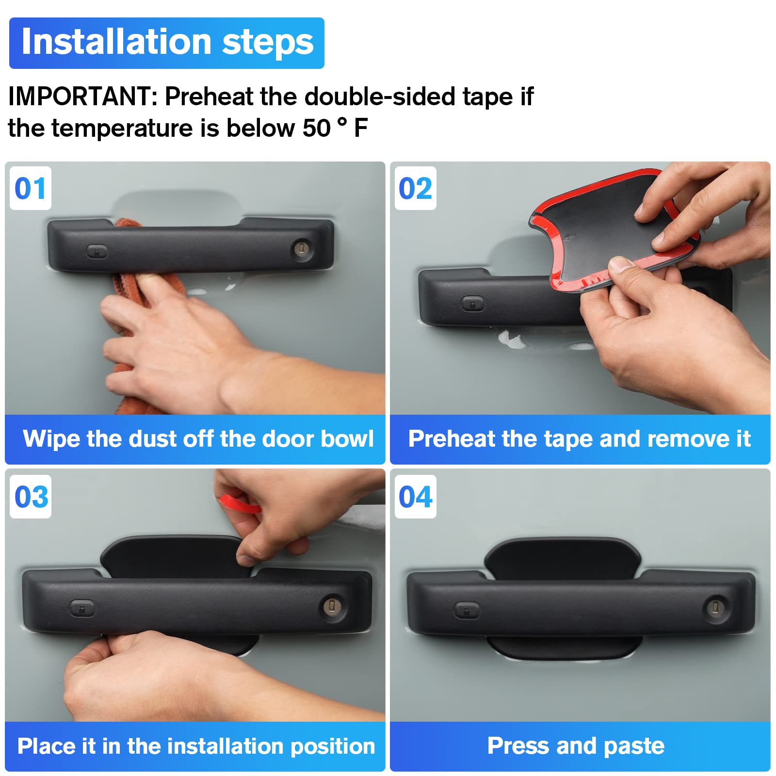LitMiRaCle adhesive backing view showing strong tape for weather resistance