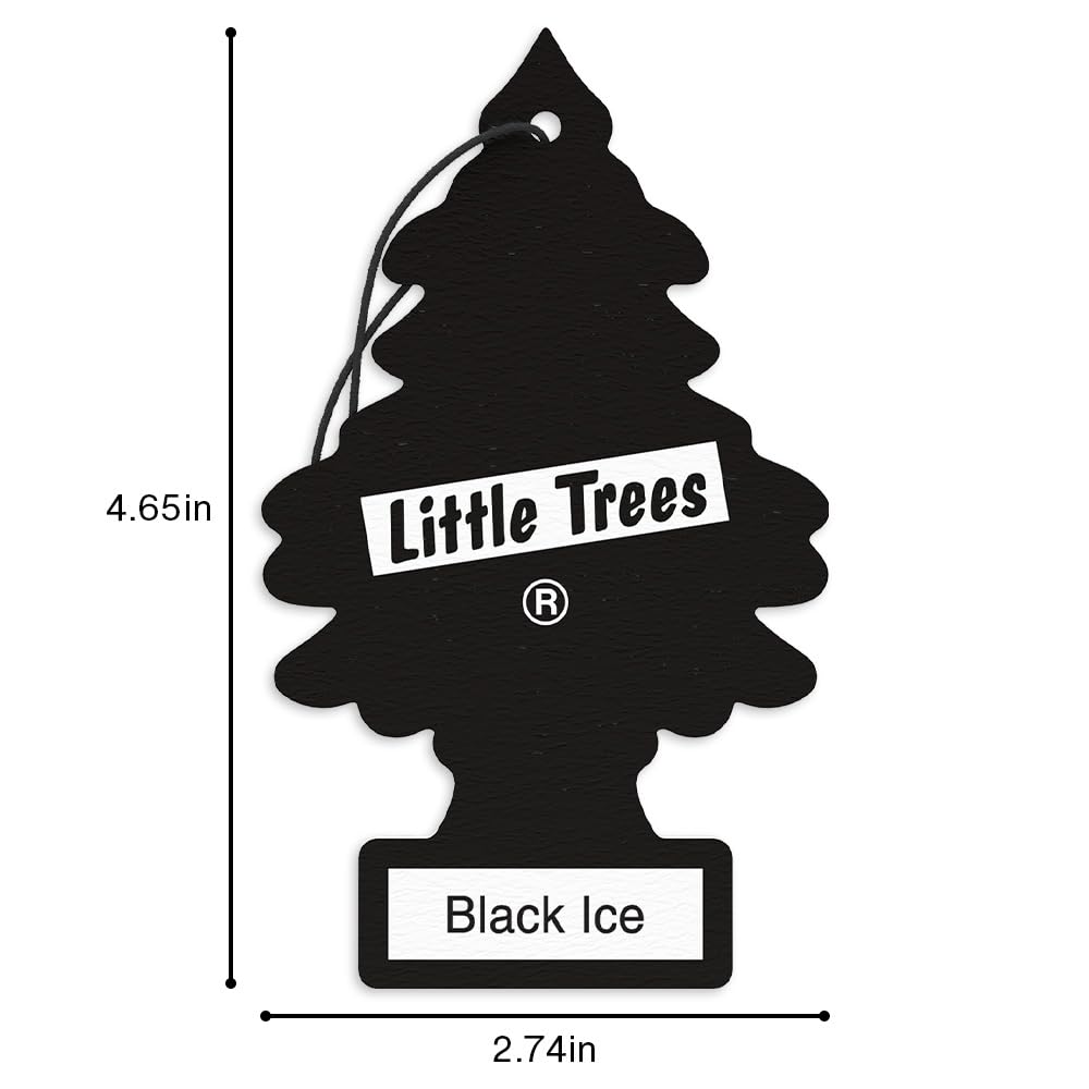 LITTLE TREES Black Ice inside a closet demonstrating long-lasting freshness