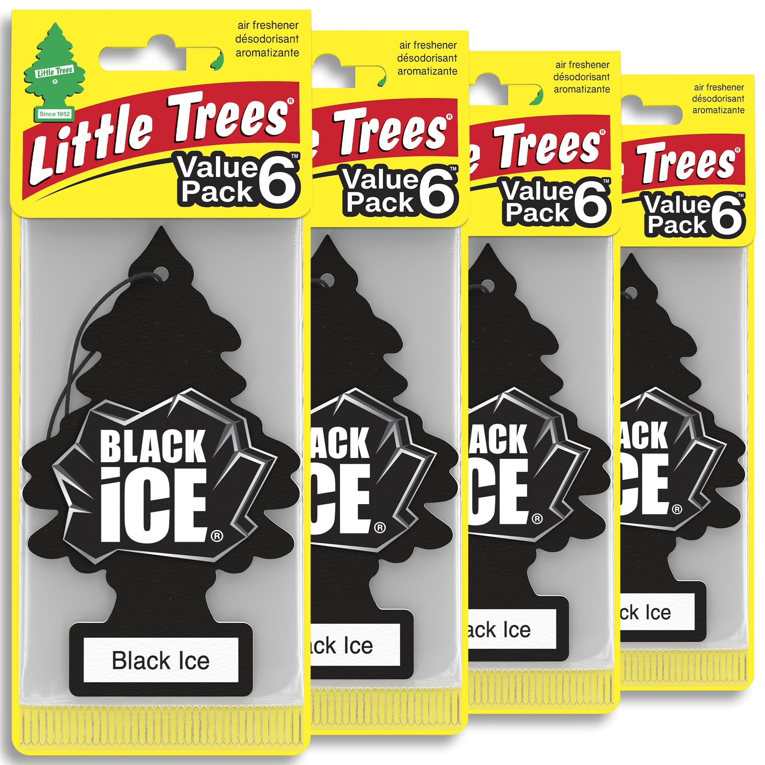 LITTLE TREES Black Ice front pack showing bundled branding and scent