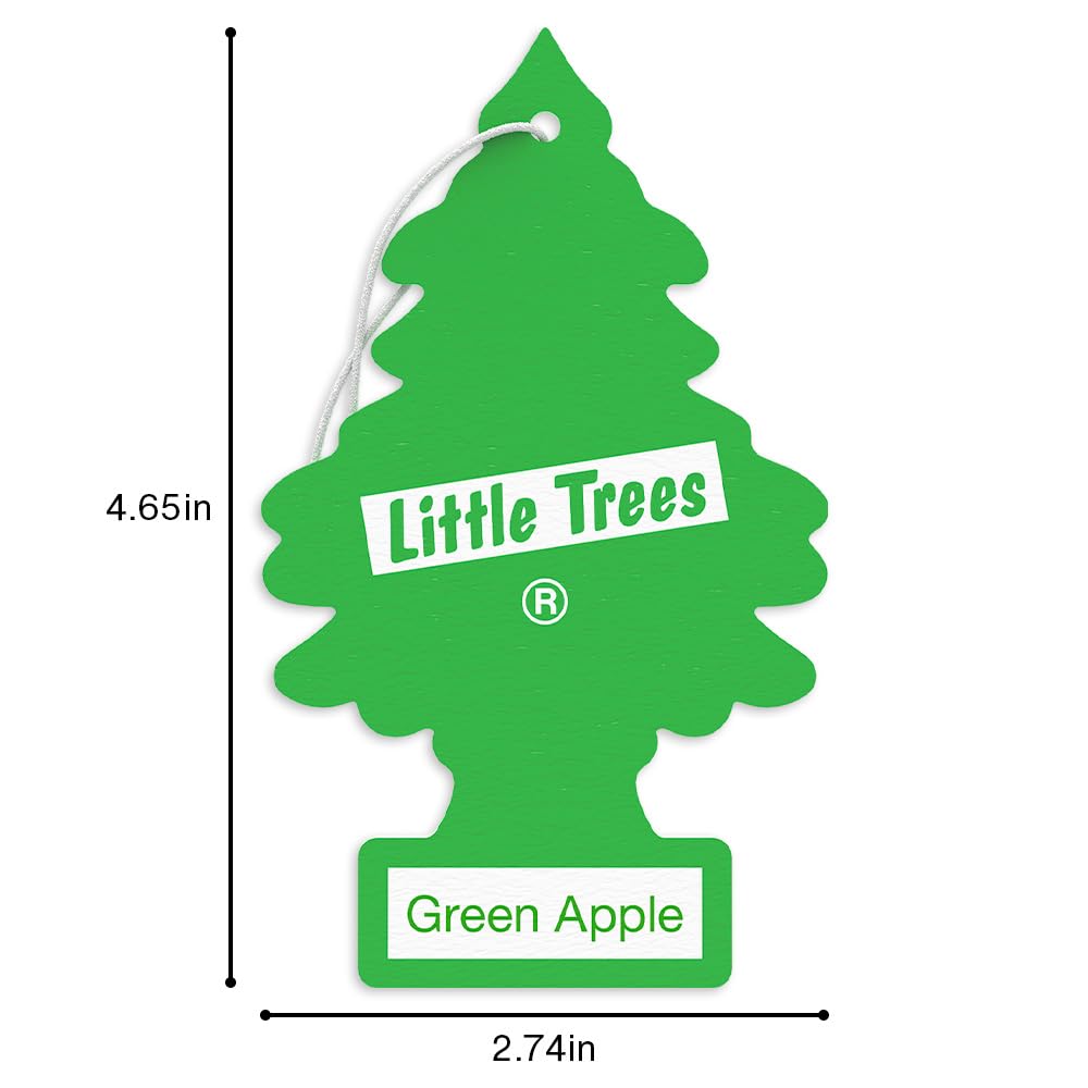 LITTLE TREES label close-up highlighting fragrance name and long-lasting tech