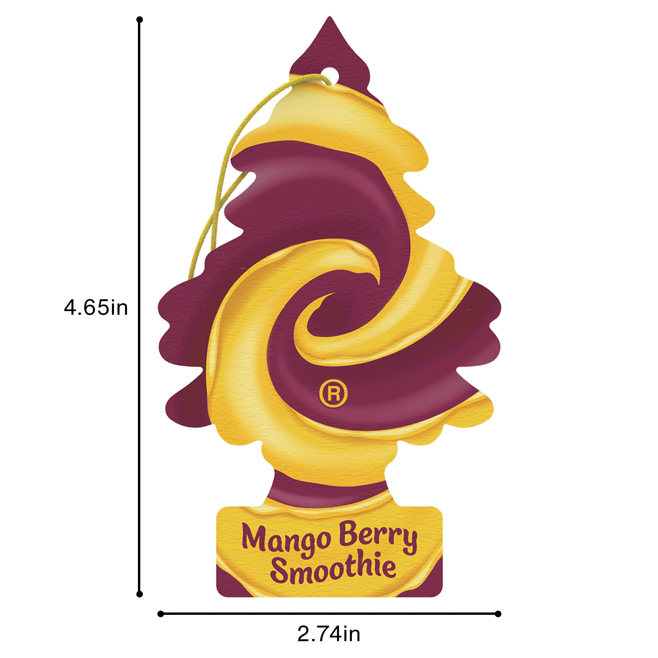 LITTLE TREES label close-up showing Made in USA quality assurance