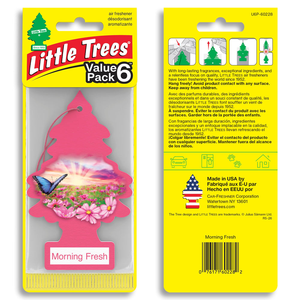 LITTLE TREES single Morning Fresh tree showing shape and instant freshness benefit