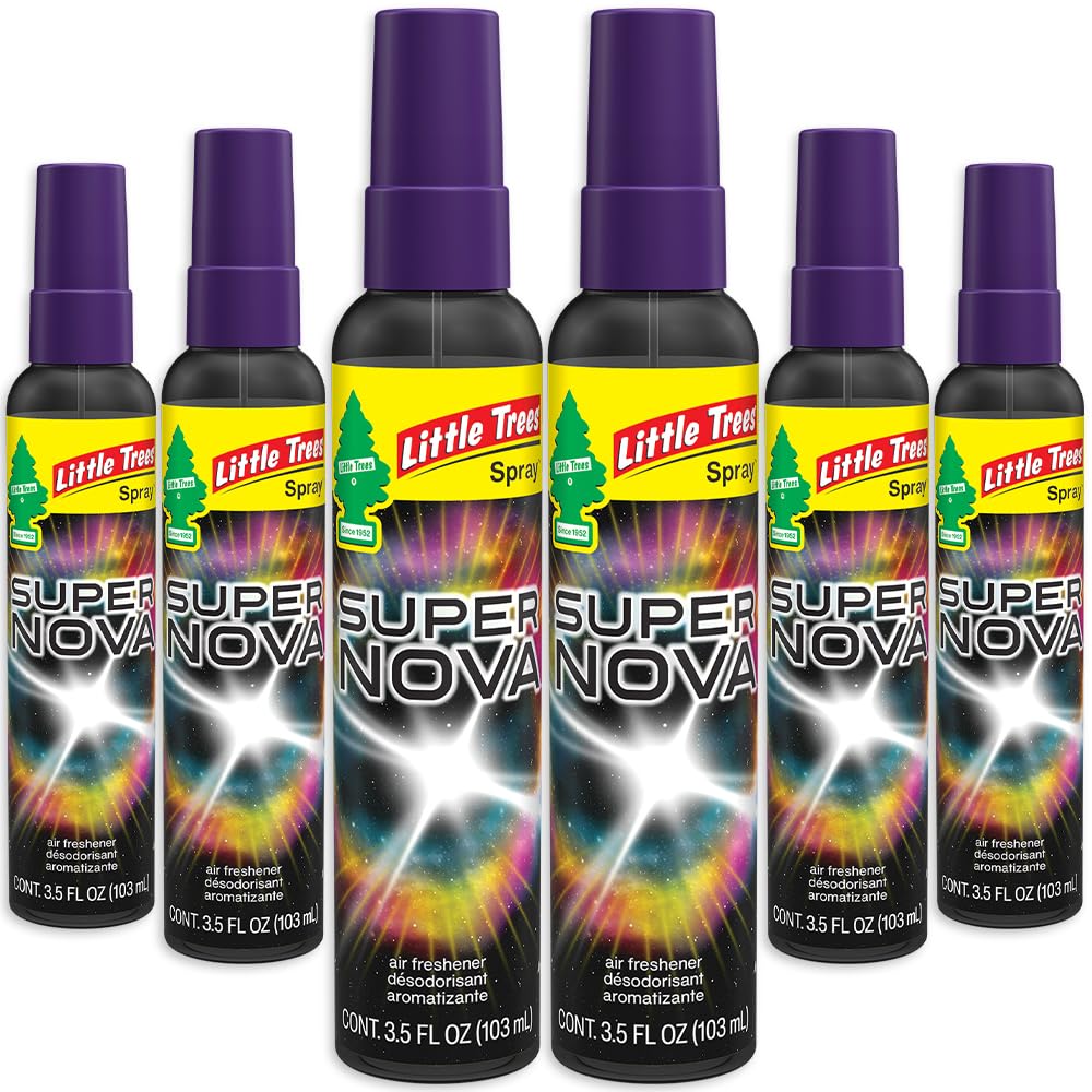 LITTLE TREES front packaging showing six Supernova sprays for convenience
