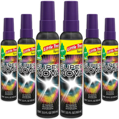 LITTLE TREES front packaging showing six Supernova sprays for convenience