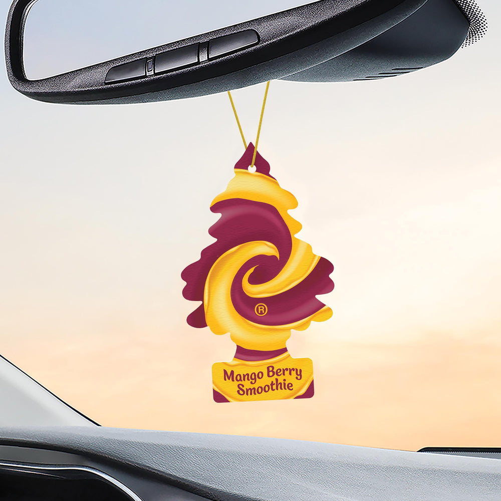 LITTLE TREES tree next to car keys illustrating compact size and easy portability