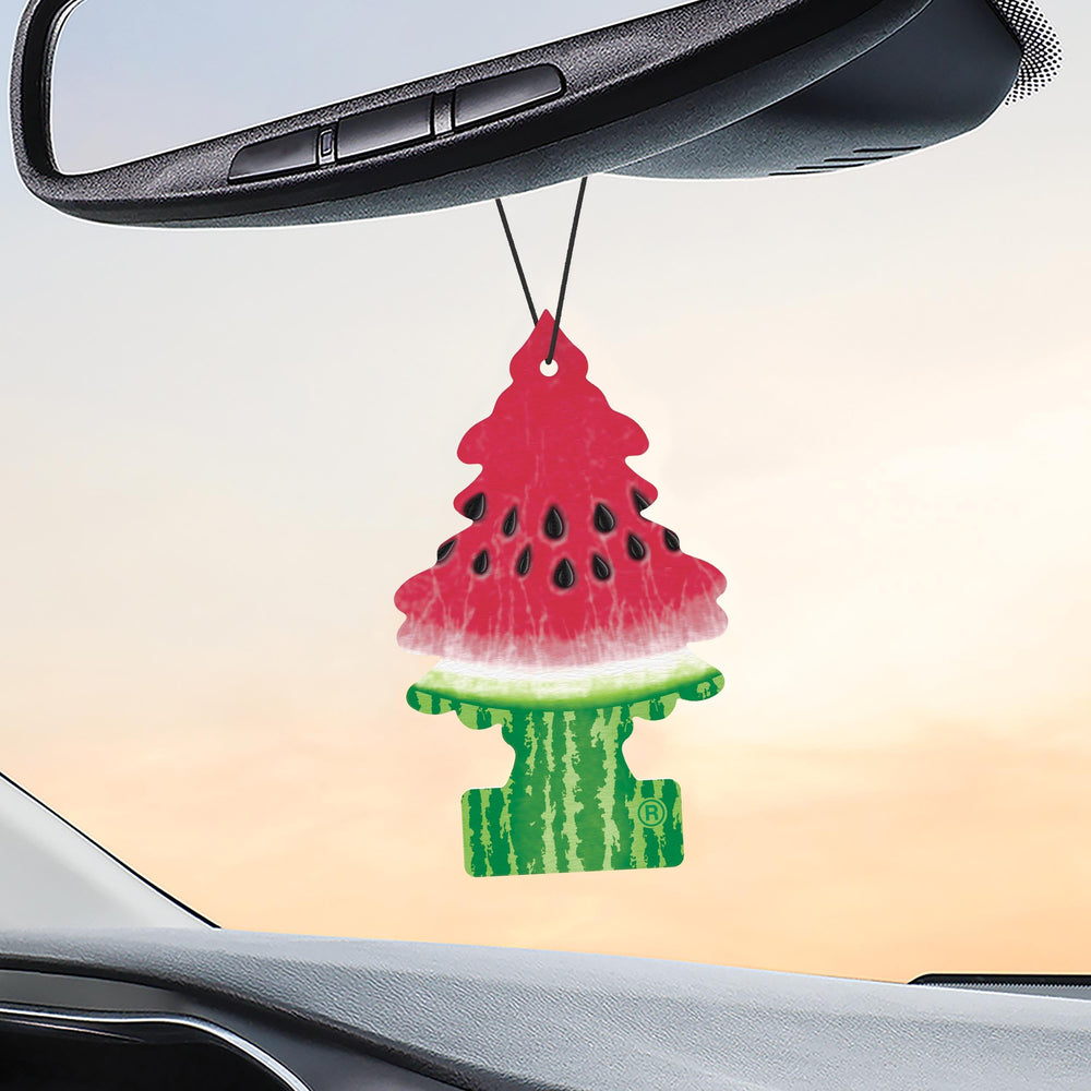 LITTLE TREES watermelon scent illustration highlighting juicy watermelon aroma profile