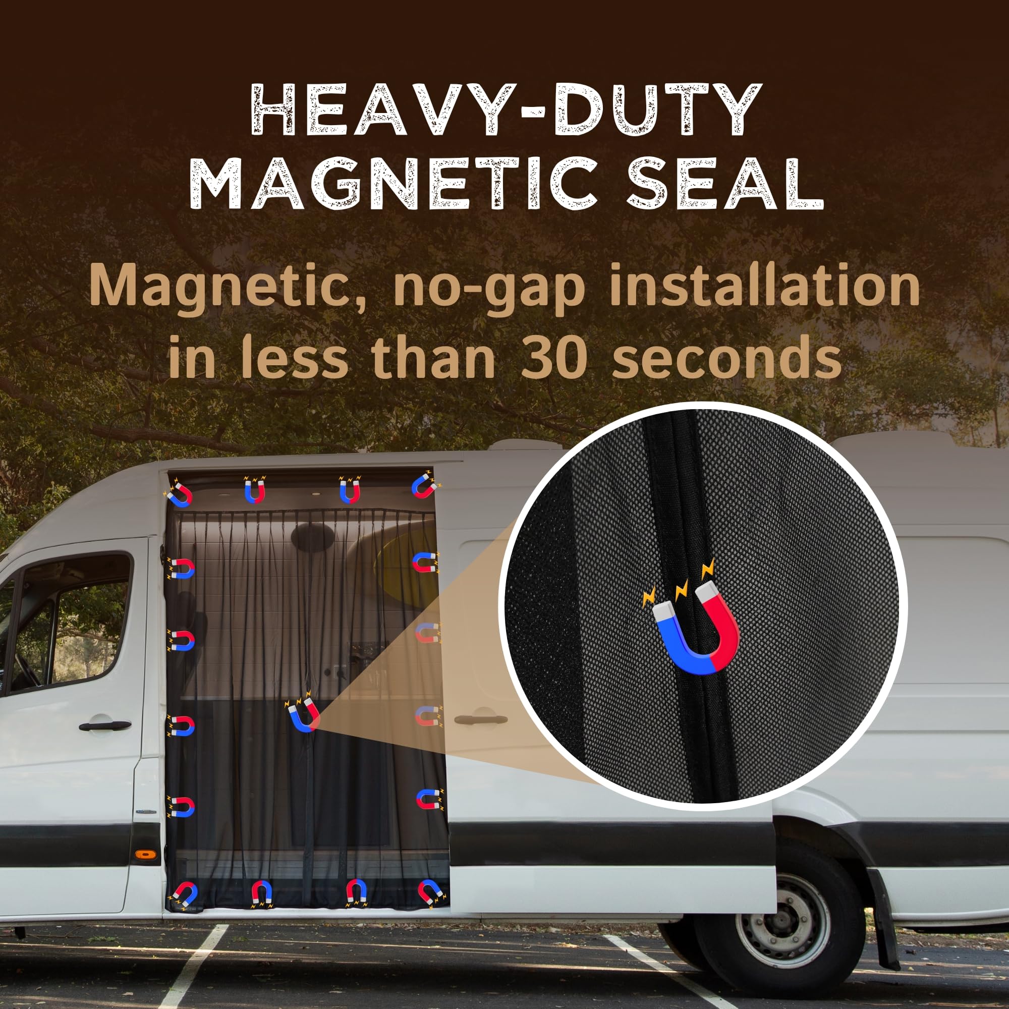 Living in a Bubble detail of sewn magnetic seam for full perimeter seal and easy fit