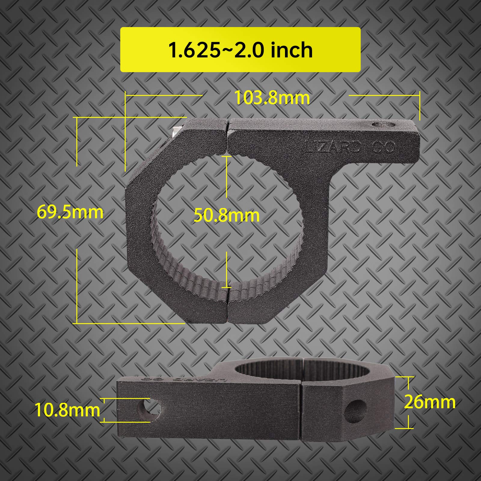 LIZARD GO rubber insert close-up protecting tube finish and improving grip