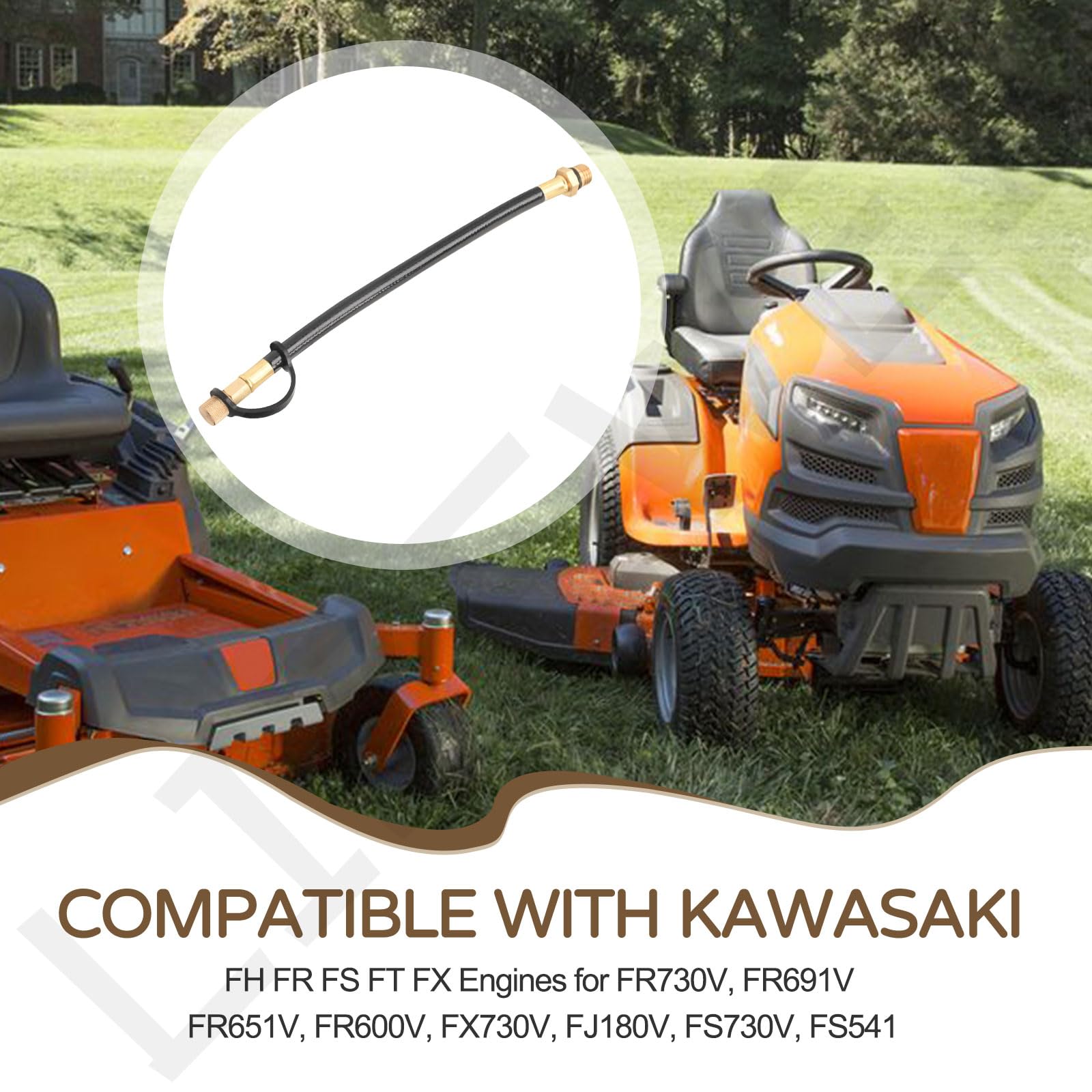 LIZEWEI hose installed on Kubota Z412 showing compatibility and routing
