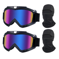 LJDJ front view of goggles and balaclava set showing complete kit and protection