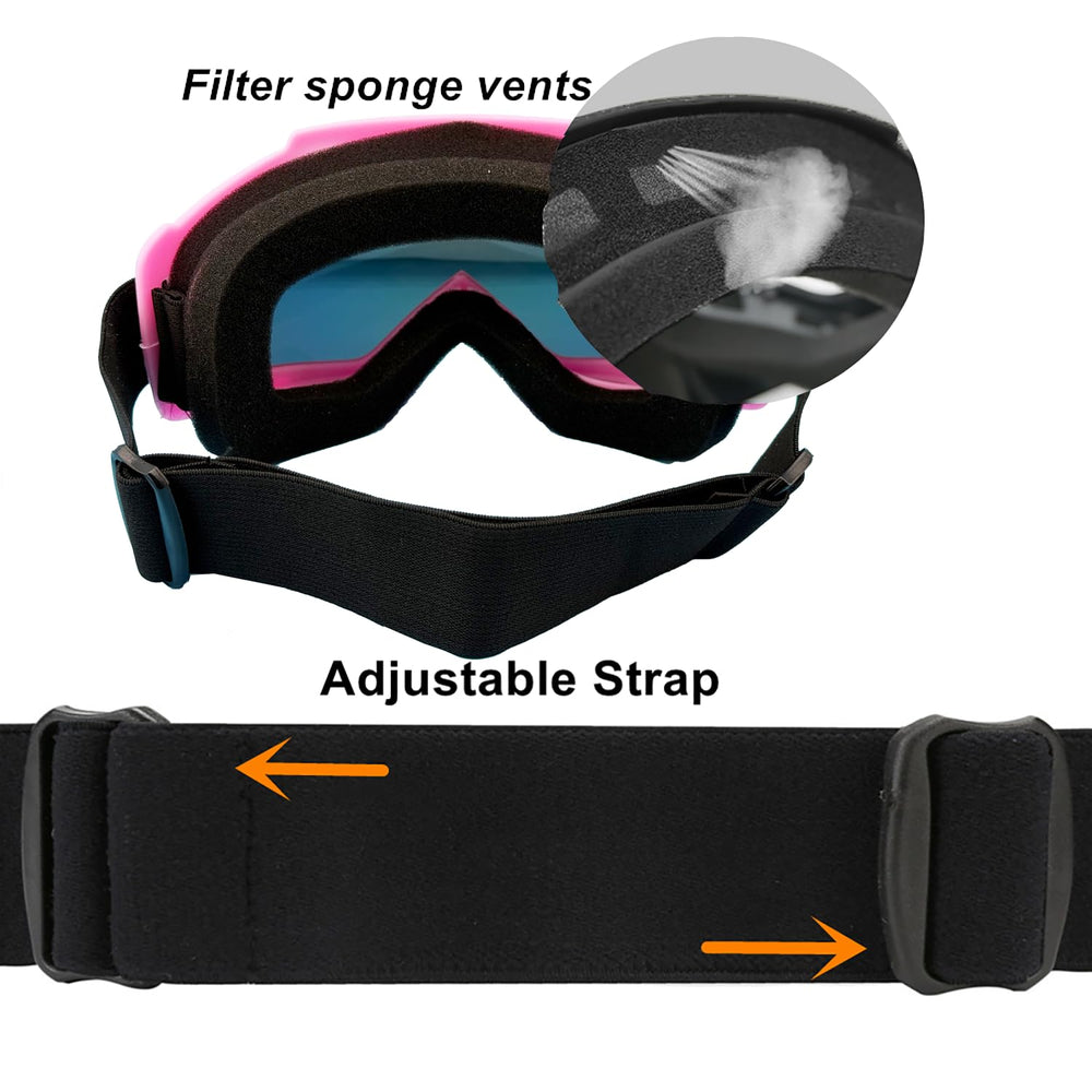 LJDJ goggles worn on a rider illustrating real-world dust protection and visibility