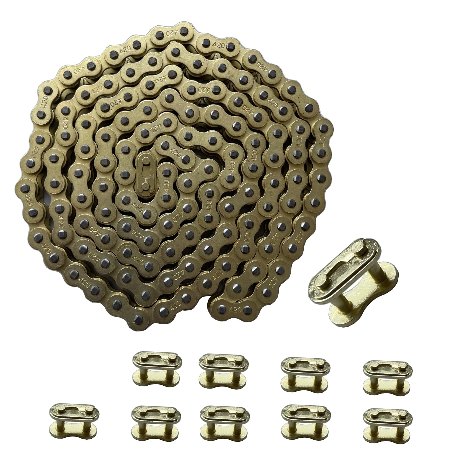 LKSM full 132-link chain laid out to show link count and ready-to-fit benefit