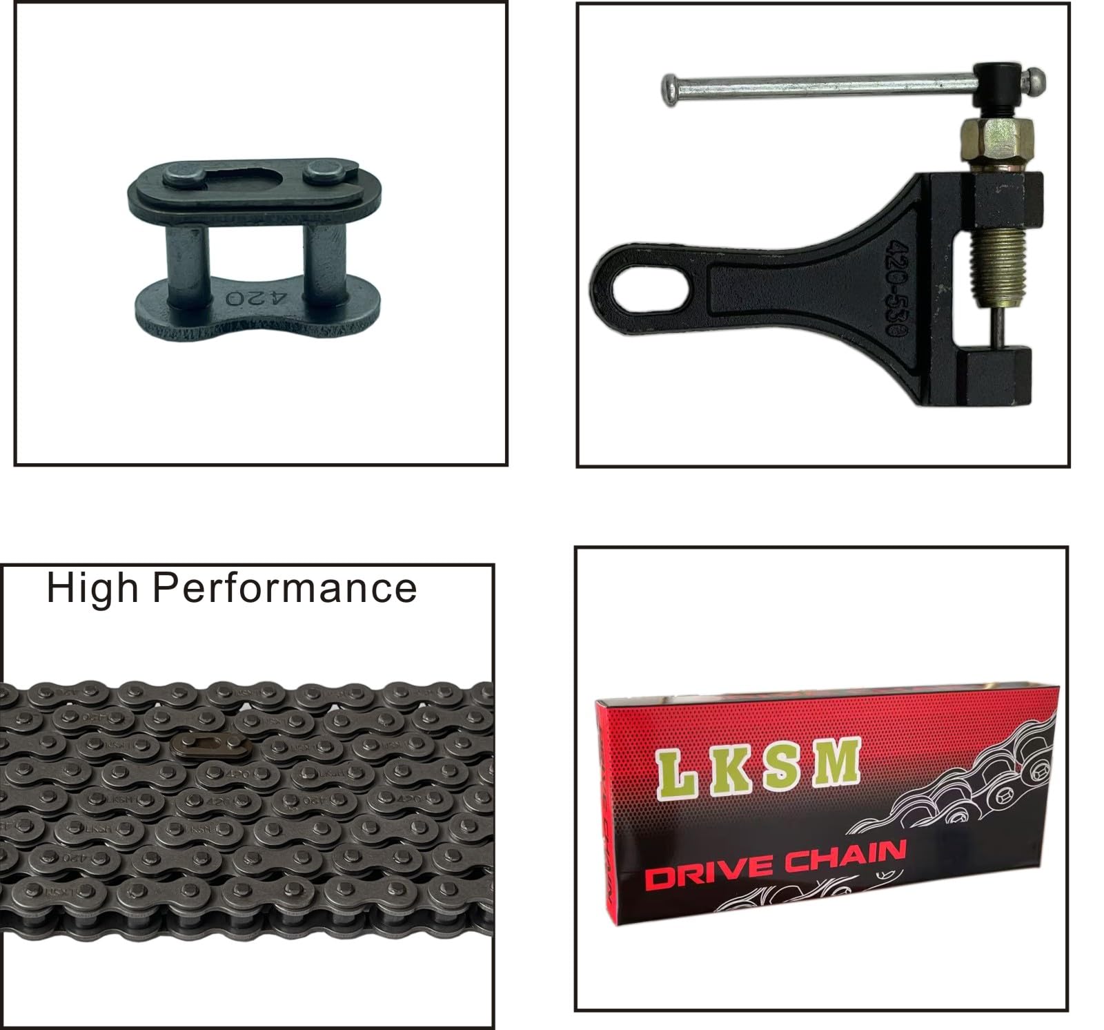 LKSM chain installed on a mini bike showing smooth power transfer benefit