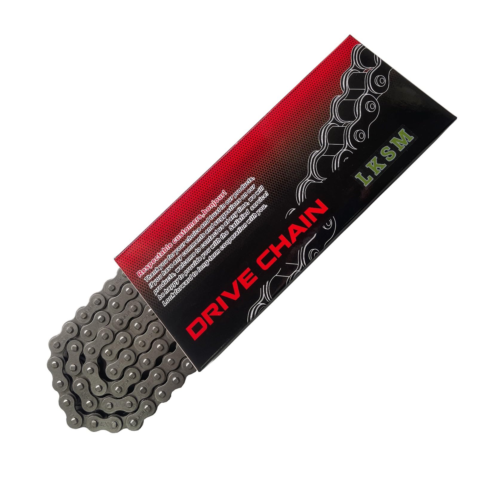LKSM chain meshing with sprocket illustrating precise engagement and efficiency
