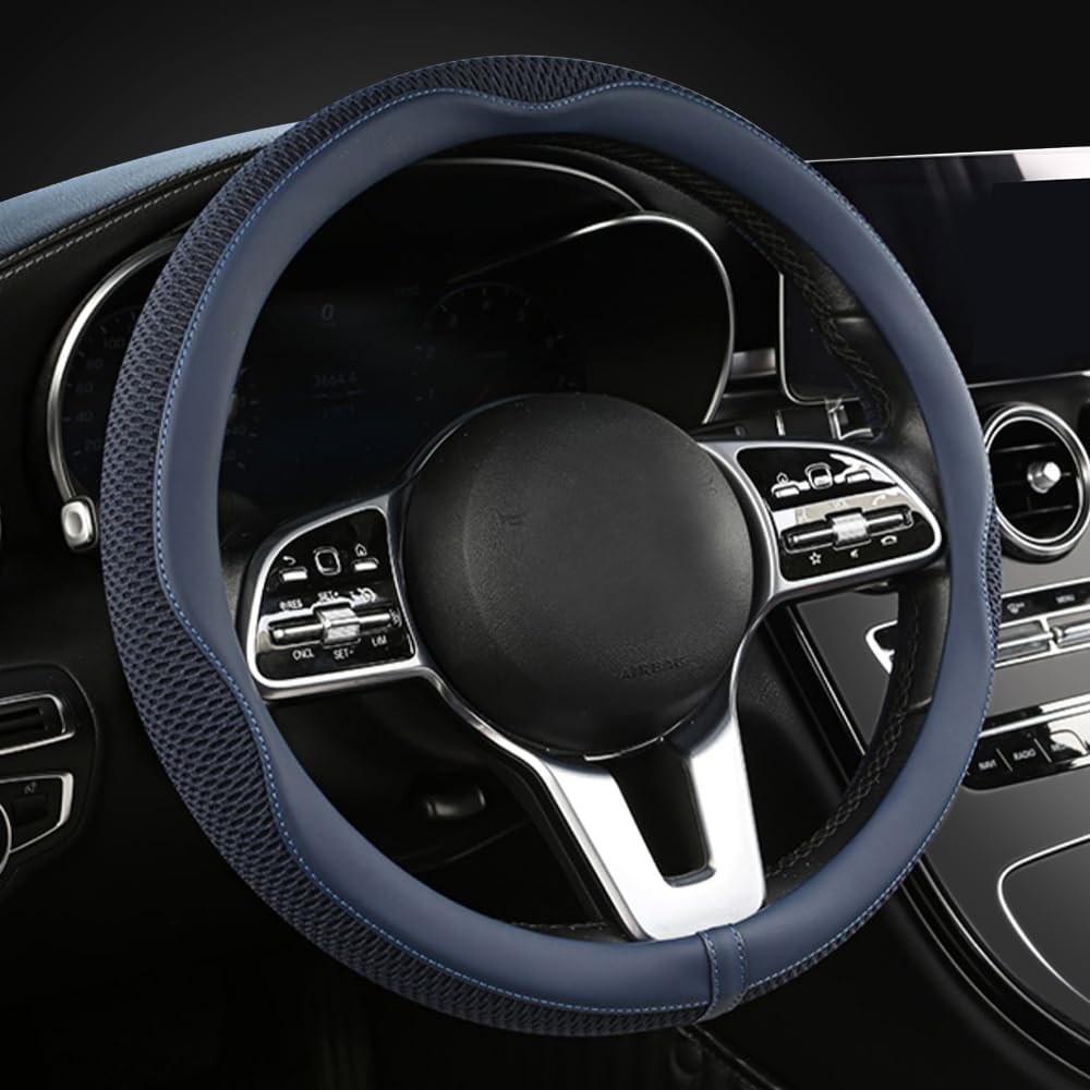 LKWLIKEI front view showing blue steering wheel cover and stylish finish