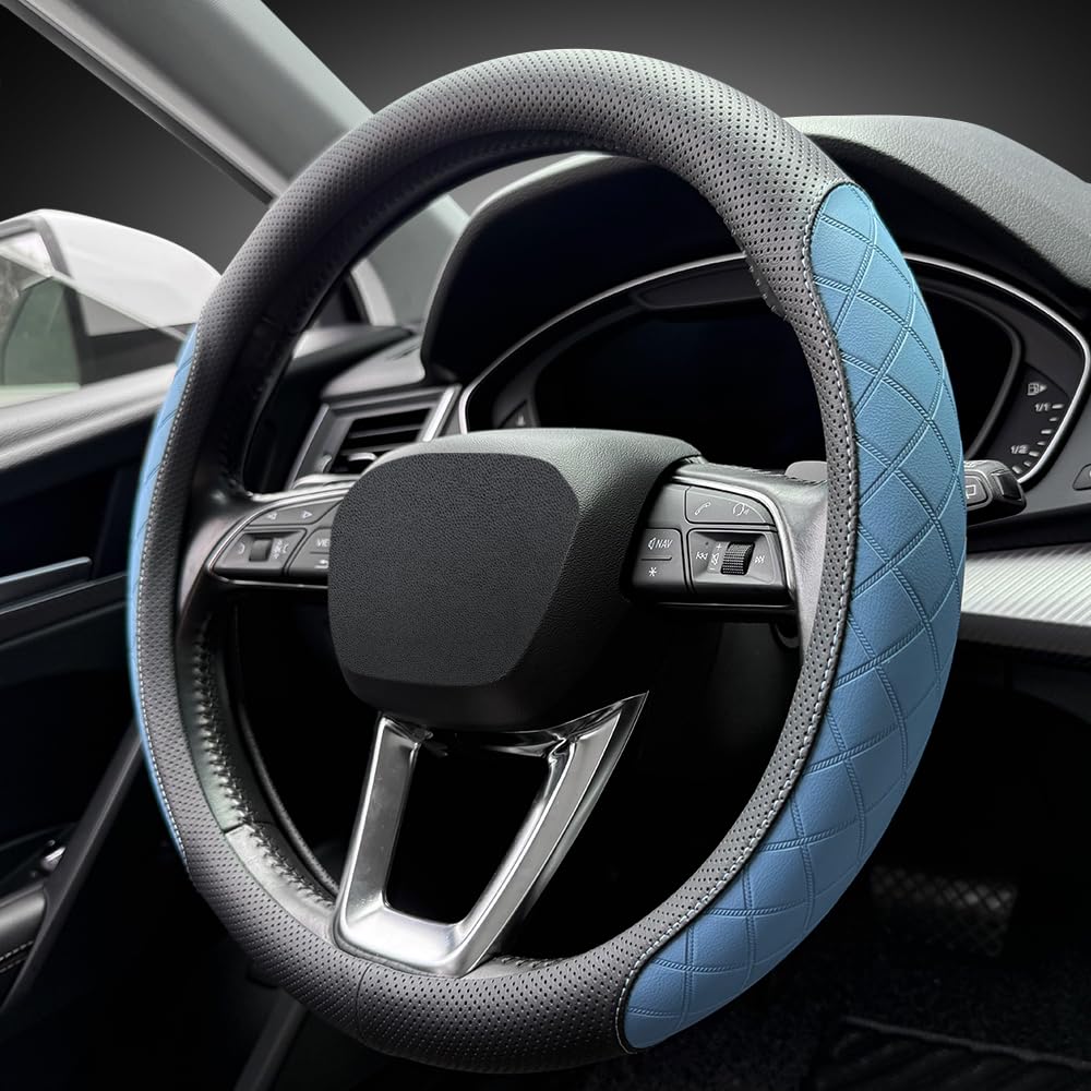 LKWLIKEI front view of cover showing black blue design and stylish finish benefits visibility